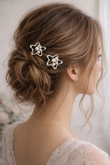 Set Pinzas ✨Estrellas Perla Shine✨