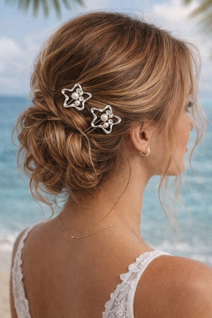 Set Pinzas ✨Estrellas Perla Shine✨