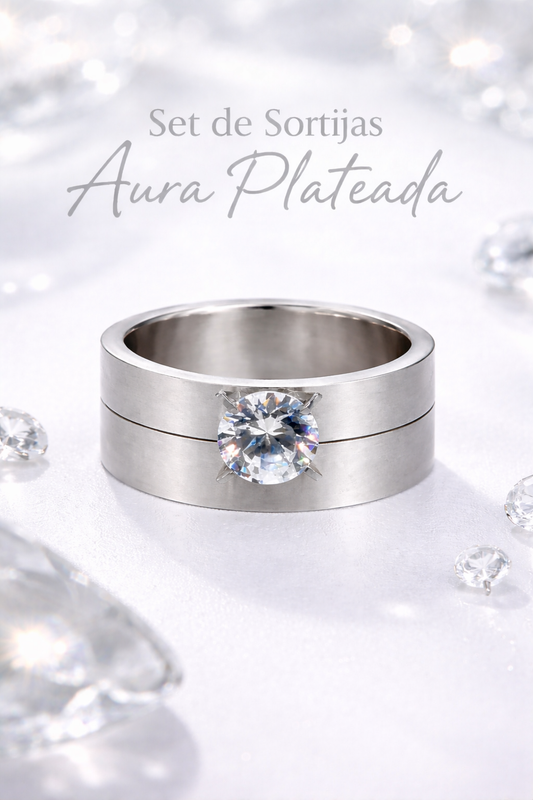 Set de Sortija Aura Plateada ✨