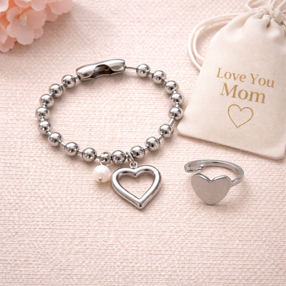 Set Corazón Infinito Plata 💗