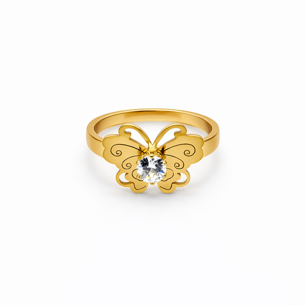 Sortija Mariposa Lúmina – Acero Inoxidable