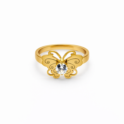 Sortija Mariposa Lúmina – Acero Inoxidable