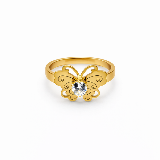Sortija Mariposa Lúmina – Acero Inoxidable